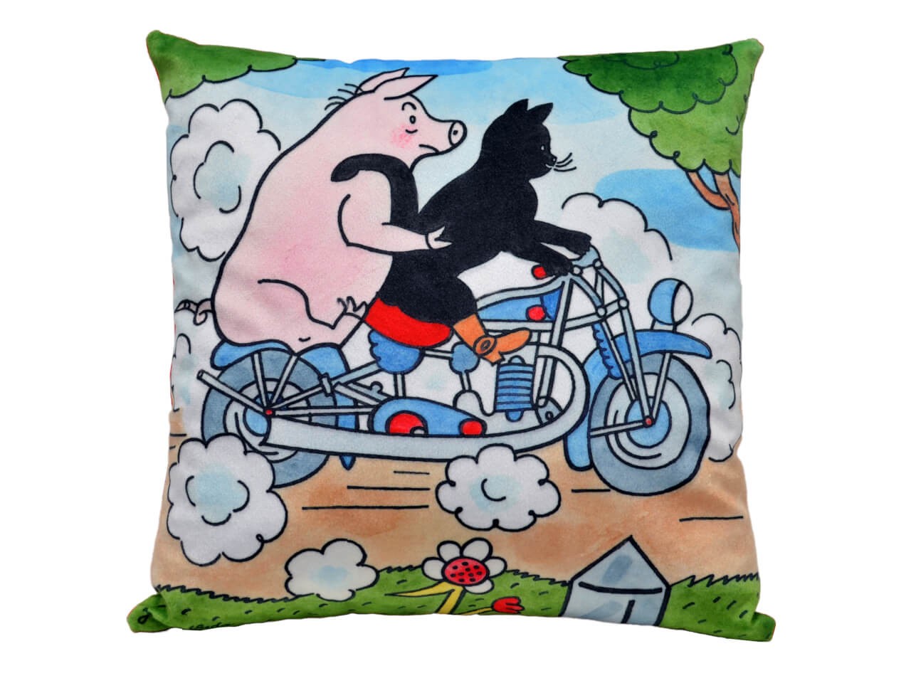 Kissen 30x30 cm, Kater Mikes, Moped Kissen 30x30 cm, Kater Mikes, Moped von munabo