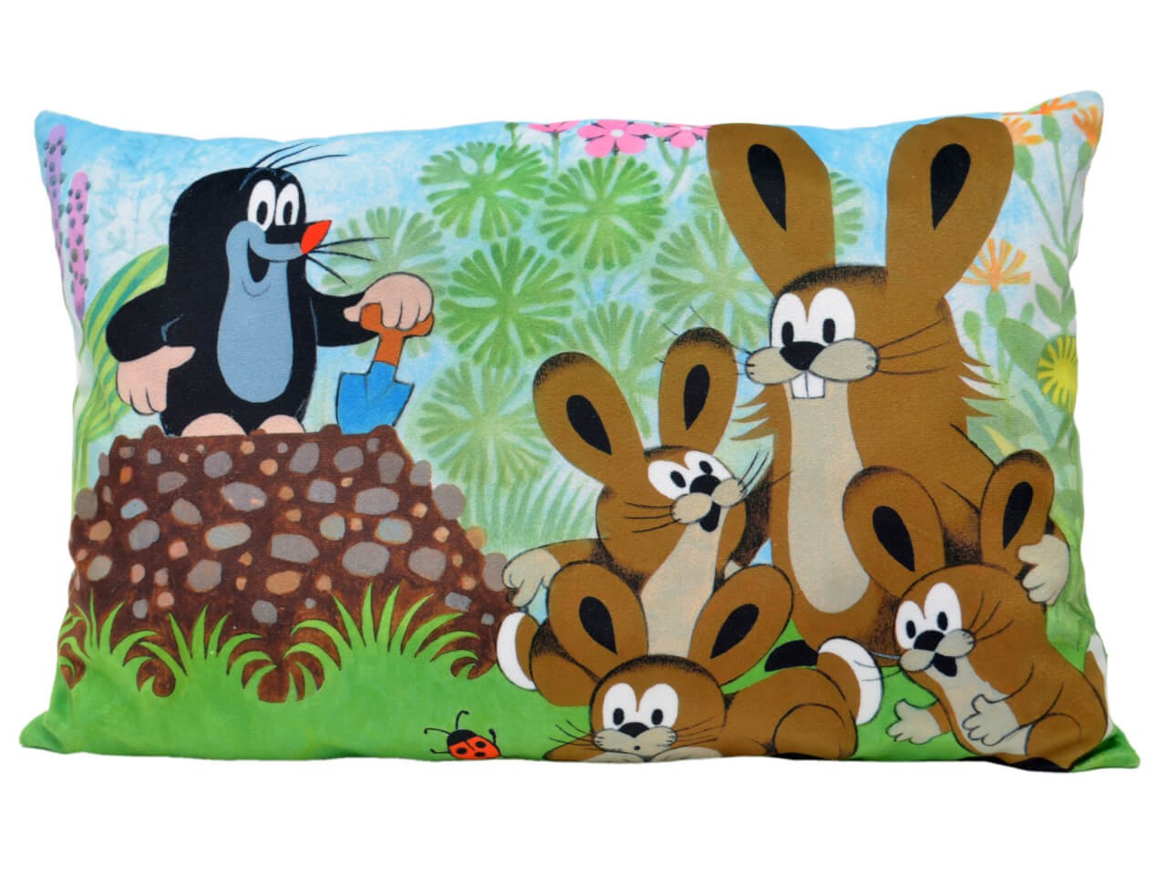 Kissen der kleine Maulwurf, Motiv Hasen, 45x30cm - Kinderkissen Kissen der kleine Maulwurf, Motiv Hasen, 45x30cm - Kinderkissen von munabo