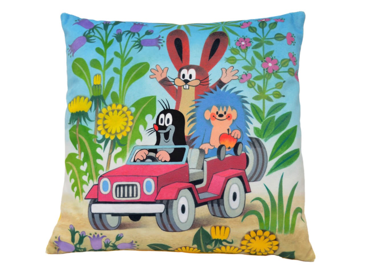 Kissen der kleine Maulwurf, Motiv Jeep2, 30x30cm - Kinderkissen Kissen der kleine Maulwurf, Motiv Jeep2, 30x30cm - Kinderkissen von munabo