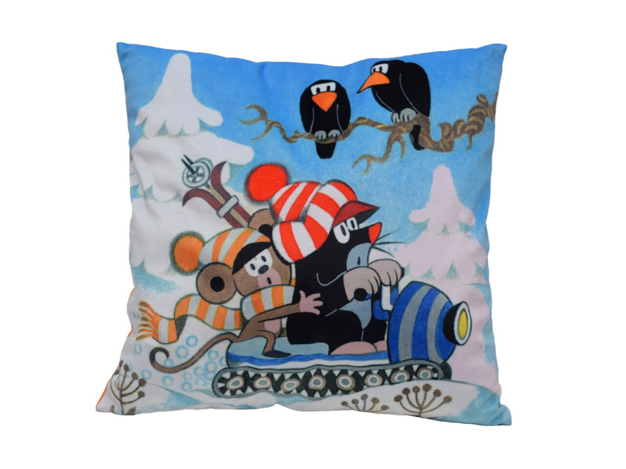 Kissen der kleine Maulwurf, Motiv Schnee, 30x30cm - Kinderkissen Kissen der kleine Maulwurf, Motiv Schnee, 30x30cm - Kinderkissen von munabo