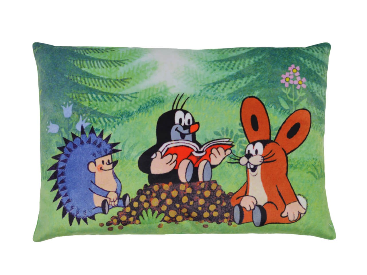 Kissen der kleine Maulwurf, Motiv Vorleser, 32x21cm - Kinderkissen Kissen der kleine Maulwurf, Motiv Vorleser, 32x21cm - Kinderkissen von munabo