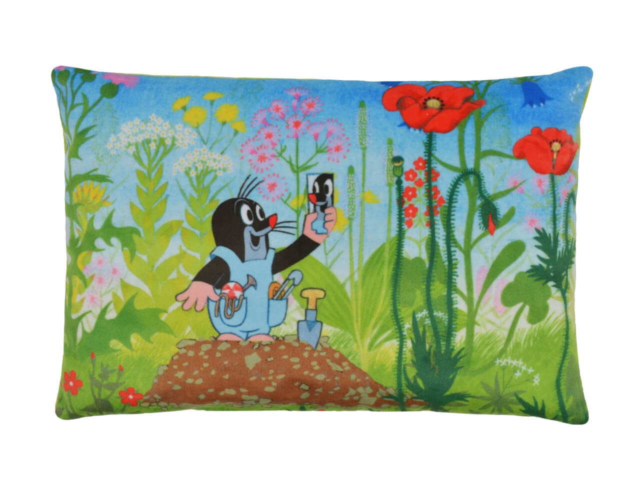 Kissen der kleine Maulwurf mit Hose, 32x21cm - Kinderkissen Kissen der kleine Maulwurf mit Hose, 32x21cm - Kinderkissen von munabo