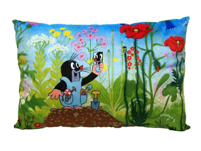 Kissen der kleine Maulwurf mit Hose, 45x30cm - Kinderkissen von munabo