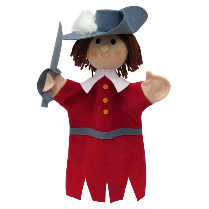 Musketier rot 31 cm, Handpuppe von munabo
