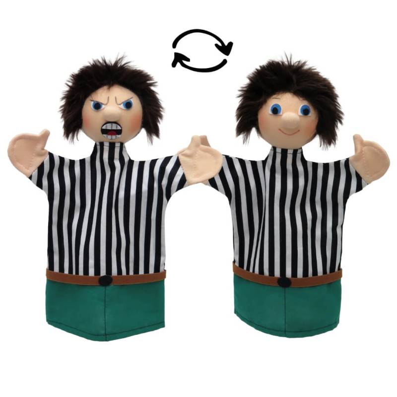 Papa böse 27 cm 2in1, Lehrmittel Handpuppe von munabo