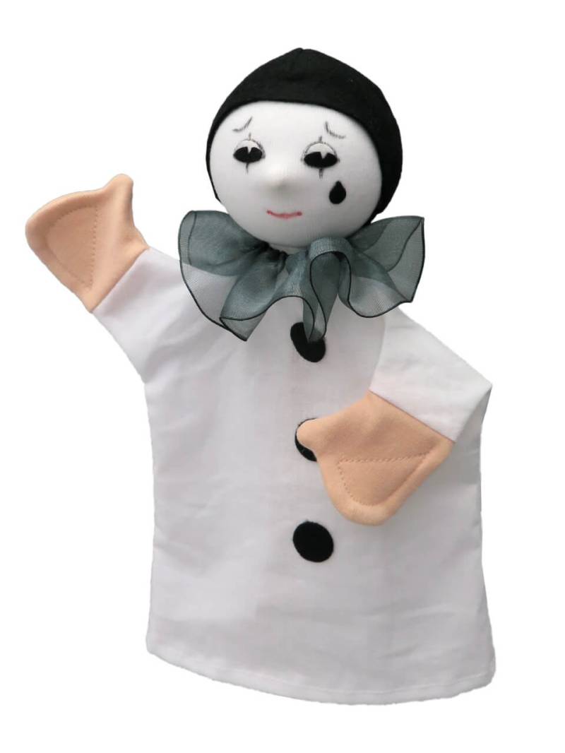 Pierrot 25cm, Handpuppe von munabo