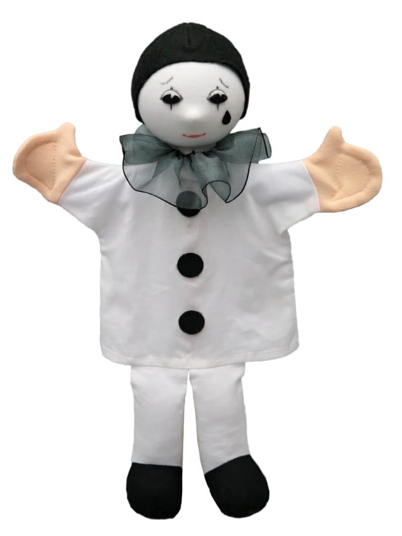 Pierrot 32 cm, Handpuppe von munabo