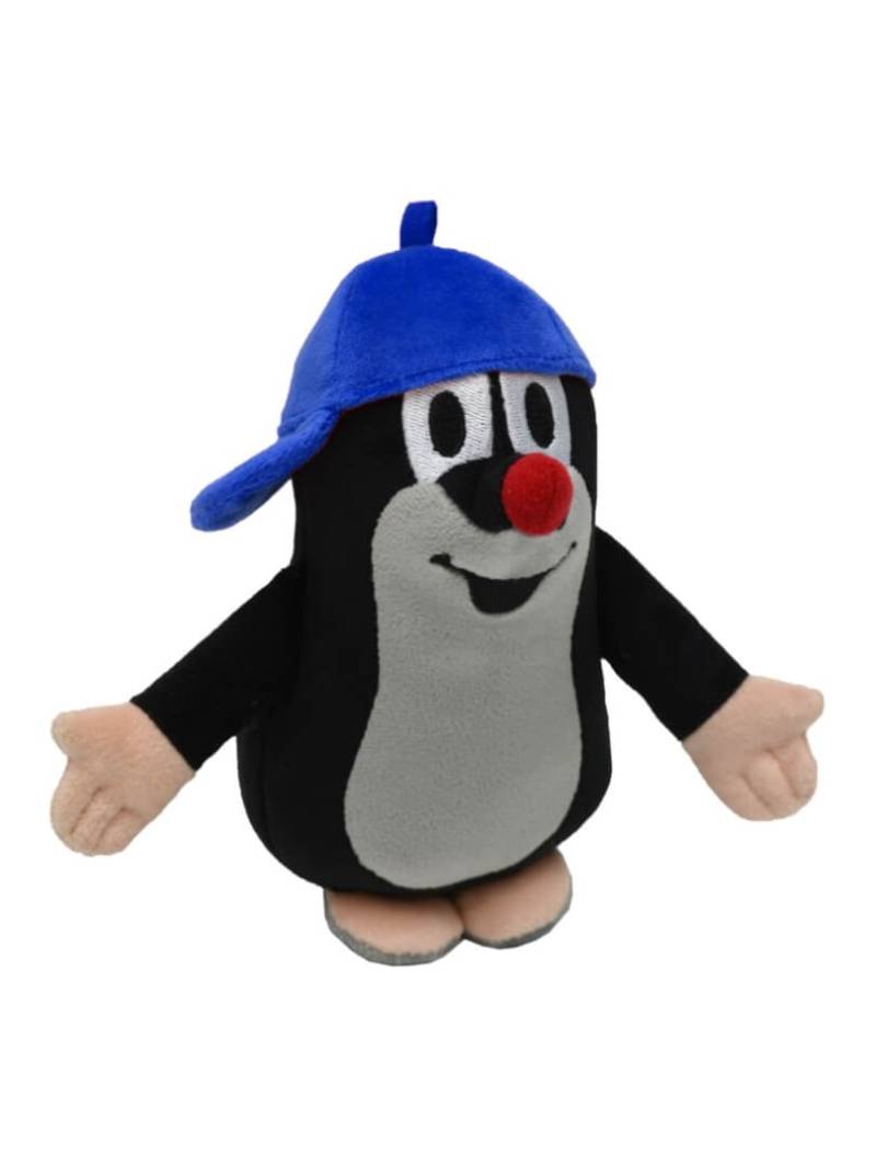 Plüschfigur Der kleine Maulwurf mit Basecap, blau, 16 cm von munabo