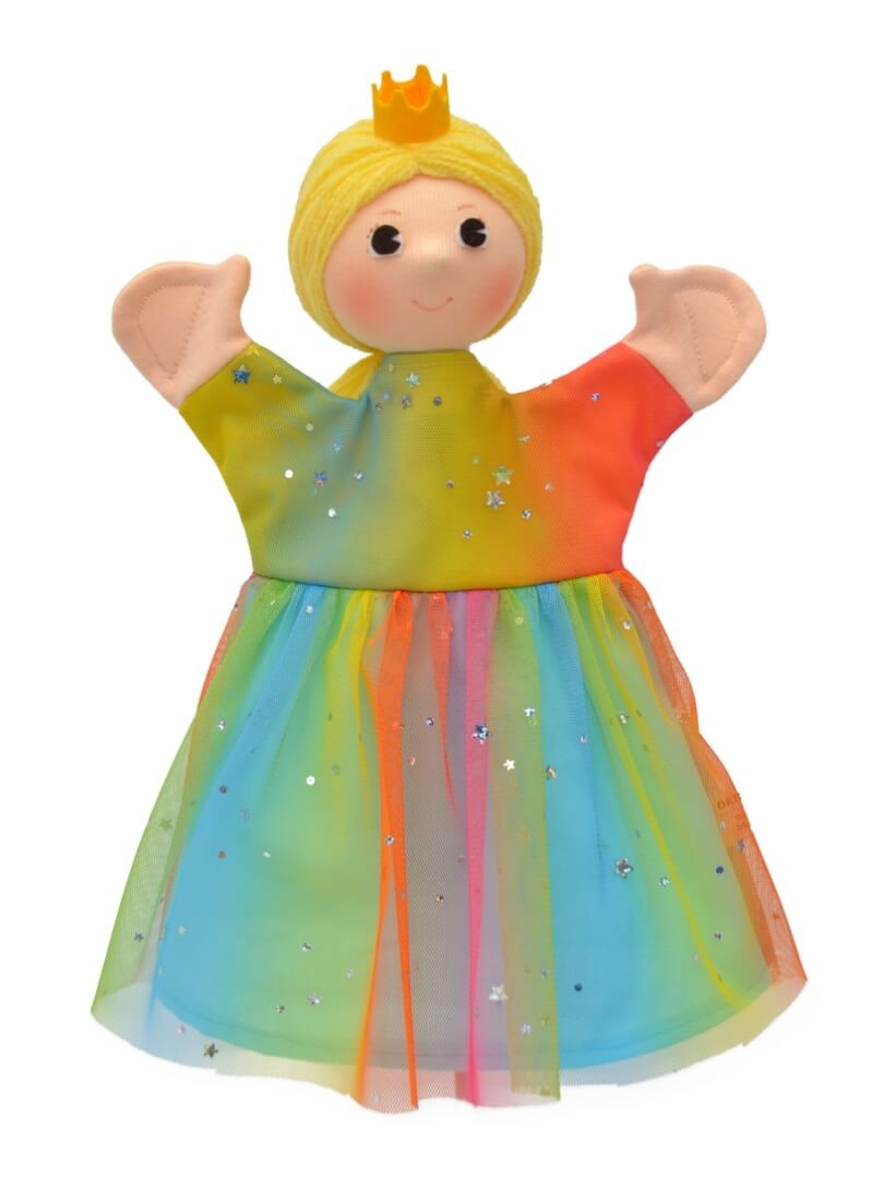 Prinzessin-Regenbogen 30 cm, Handpuppe von munabo