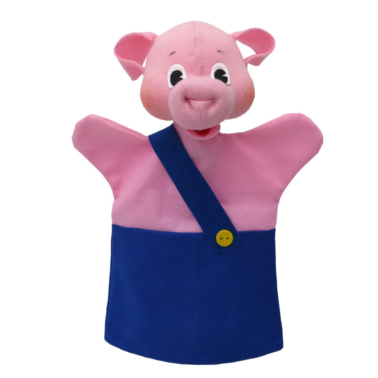 Schweinchen 26 cm blau, Handpuppe Schweinchen 26 cm blau, Handpuppe von munabo