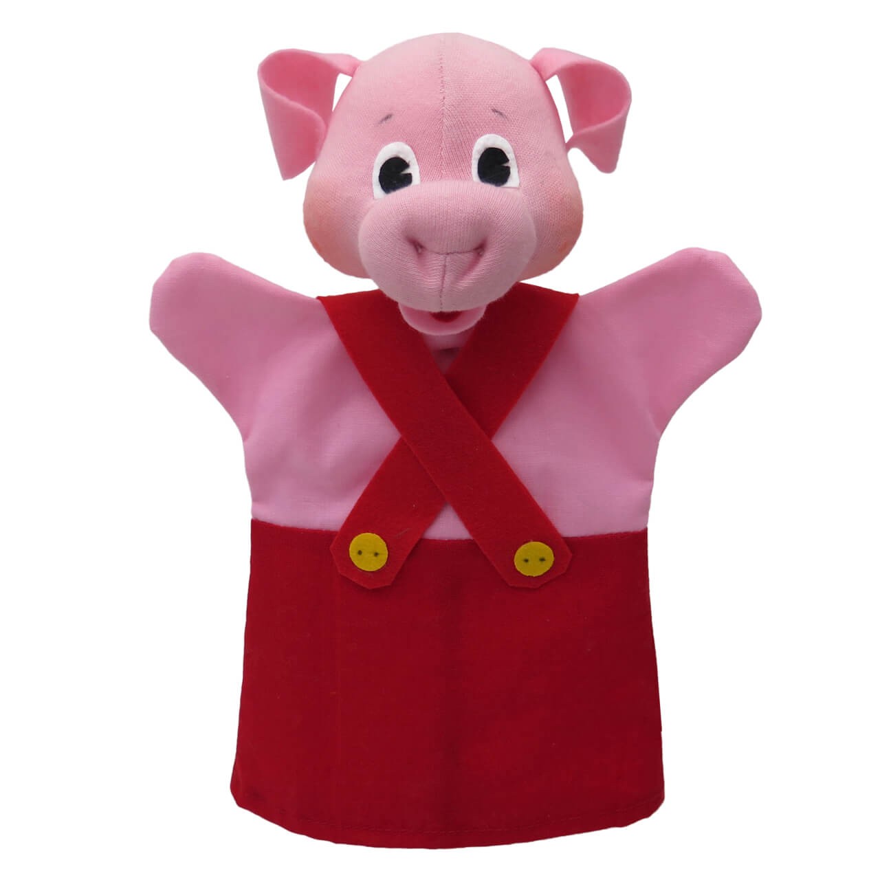 Schweinchen 26 cm rot, Handpuppe von munabo