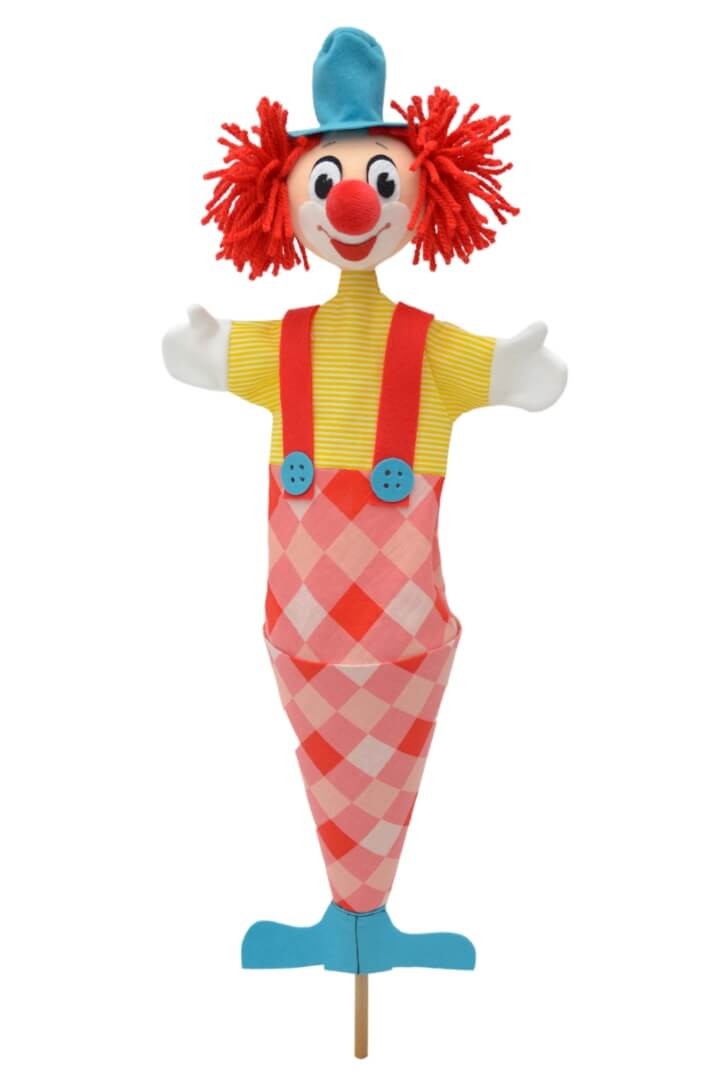 Tütenkasper Clown Hugo 56cm 3in1 von munabo