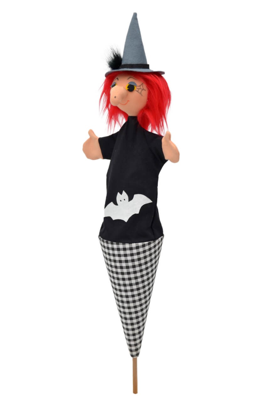 Tütenkasper Hexe schwarz 61cm 3in1 Tütenkasper Hexe schwarz 61cm 3in1 von munabo