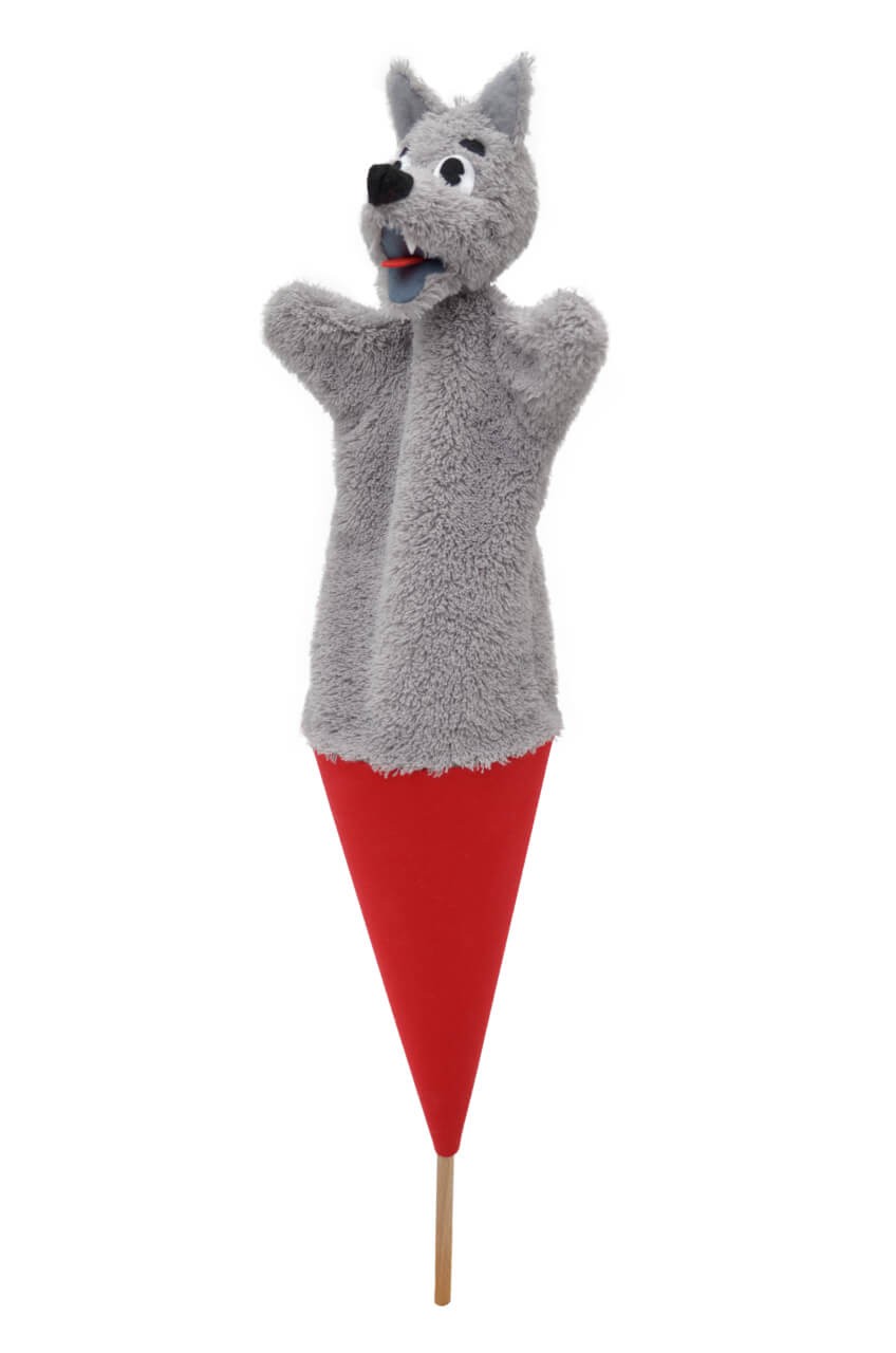 Wolf 55 cm 3in1, Tütenkasper Wolf 55 cm 3in1, Tütenkasper von munabo