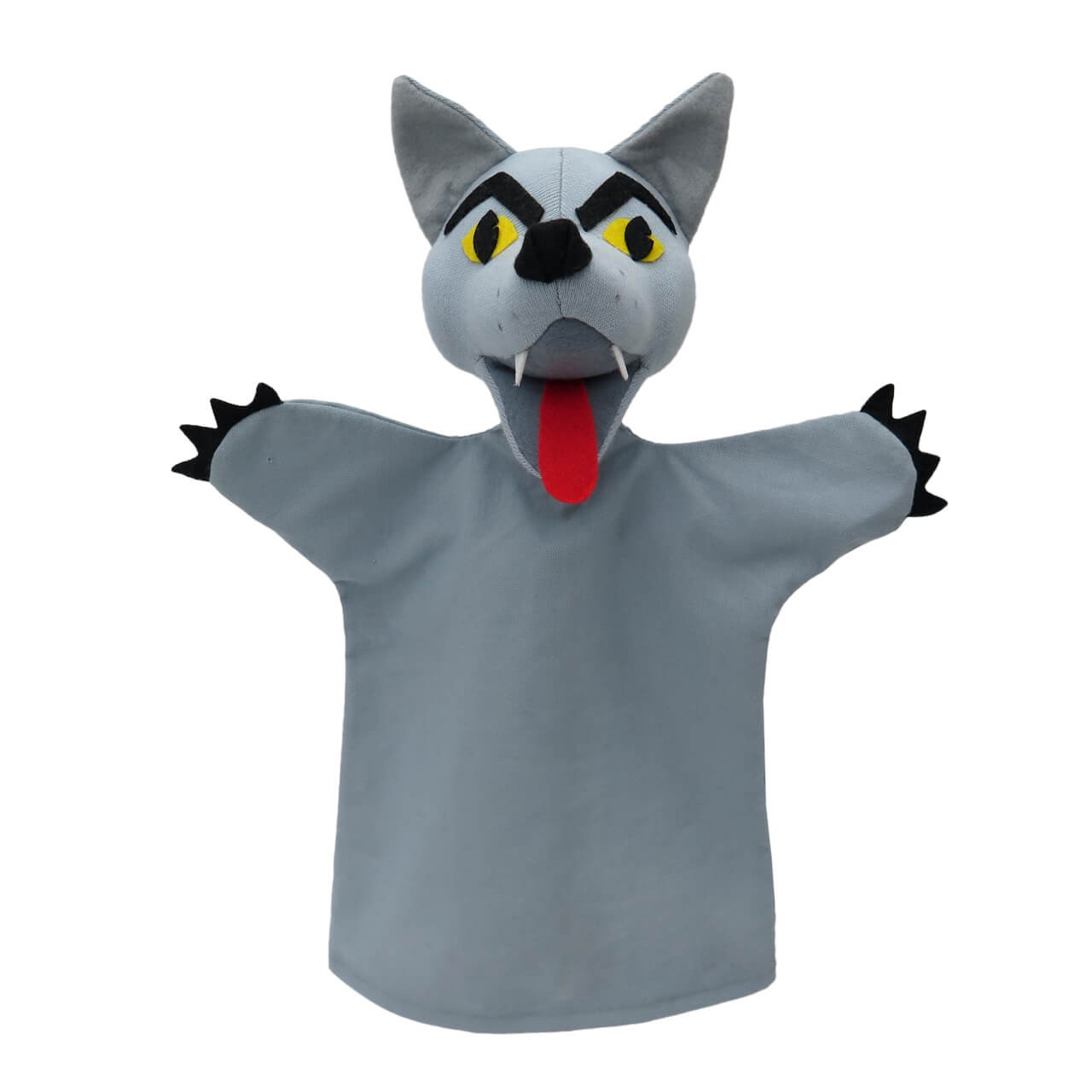Wolf mit gelben Augen 30 cm, Handpuppe Wolf mit gelben Augen 30 cm, Handpuppe von munabo