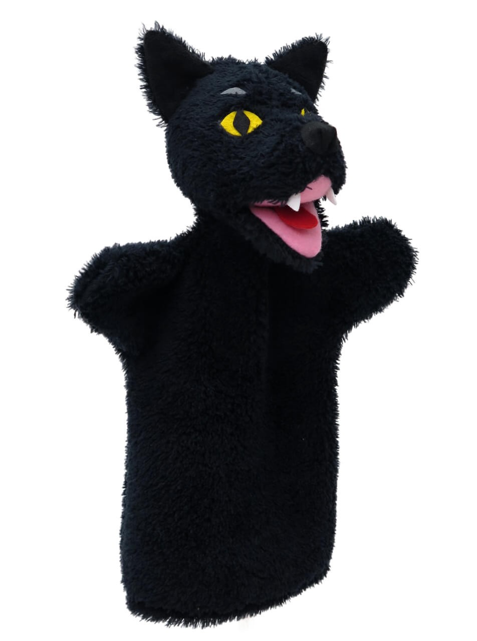 Wolf schwartz 28 cm, Handpuppe Wolf schwartz 28 cm, Handpuppe von munabo