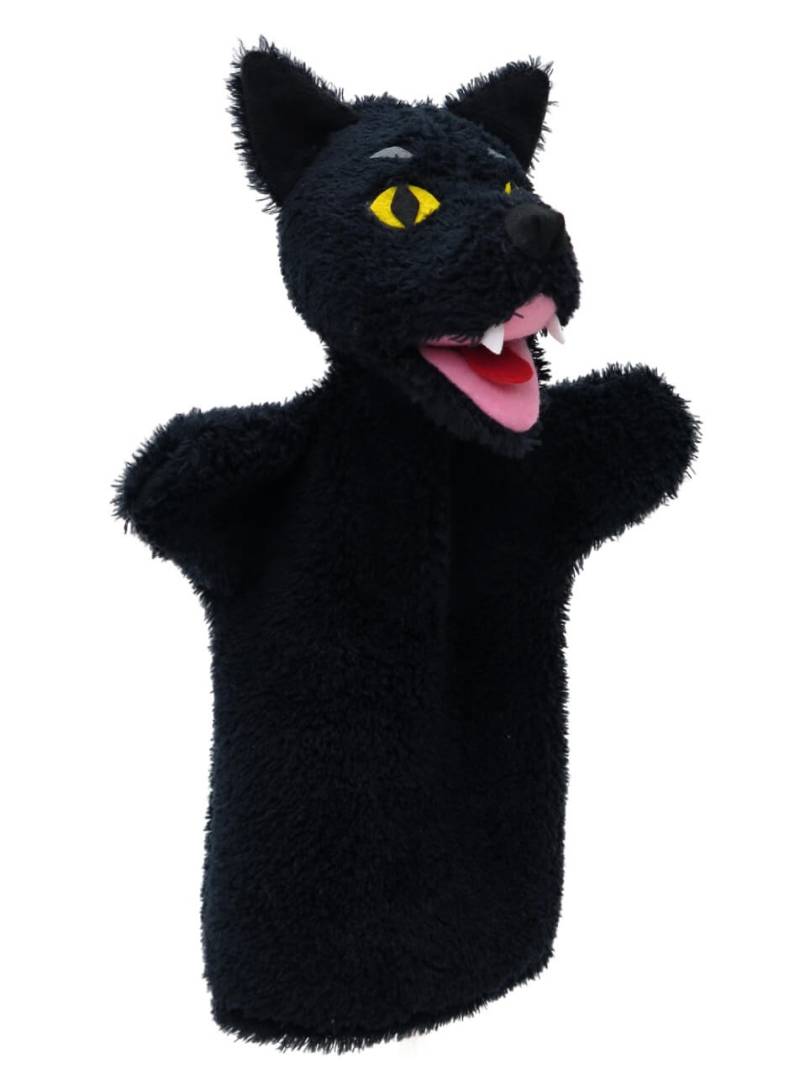 Wolf schwartz 28 cm, Handpuppe von munabo