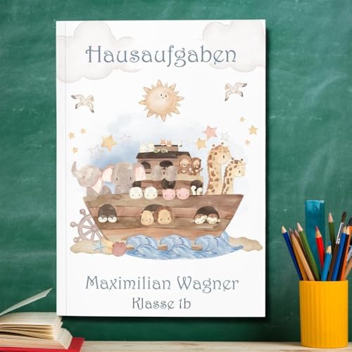 muckki.de Hausaufgabenheft Arche #1 DIN A5-48 Blatt mit Name und Klasse muckki.de Hausaufgabenheft Arche #1 DIN A5-48 Blatt mit Name und Klasse von muckki.de