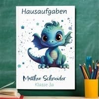 muckki.de Hausaufgabenheft Drache #1 DIN A5-48 Blatt mit Name und Klasse muckki.de Hausaufgabenheft Drache #1 DIN A5-48 Blatt mit Name und Klasse von muckki.de