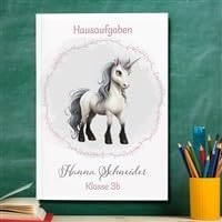 muckki.de Hausaufgabenheft Einhorn #6 DIN A5-48 Blatt mit Name und Klasse muckki.de Hausaufgabenheft Einhorn #6 DIN A5-48 Blatt mit Name und Klasse von muckki.de