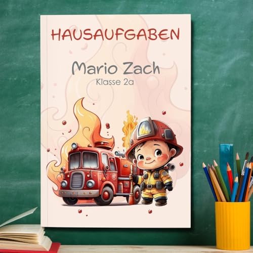 muckki.de Hausaufgabenheft Feuerwehr #1 DIN A5-48 Blatt mit Name und Klasse muckki.de Hausaufgabenheft Feuerwehr #1 DIN A5-48 Blatt mit Name und Klasse von muckki.de