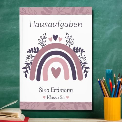 muckki.de Hausaufgabenheft Regenbogen #2 DIN A5-48 Blatt mit Name und Klasse muckki.de Hausaufgabenheft Regenbogen #2 DIN A5-48 Blatt mit Name und Klasse von muckki.de