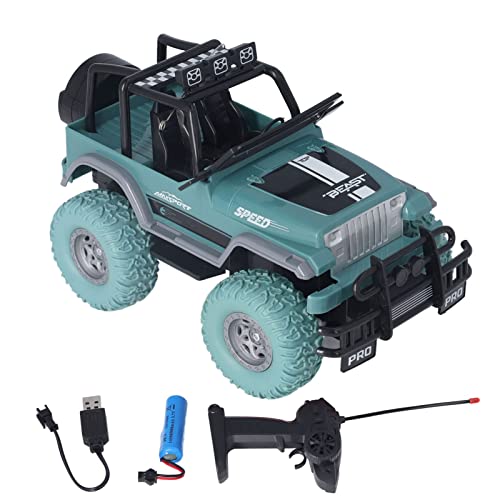 Ferngesteuerte Autos, Maßstab 1: 18 Geländewagen Spielzeug Fernbedienung Wiederaufladbares Fahrzeug Auto Spielzeug mit Licht SUV Jeep Autos Spielzeug Geschenke für Jungen Kinder Mädchen Teenager(Grün) von mumisuto