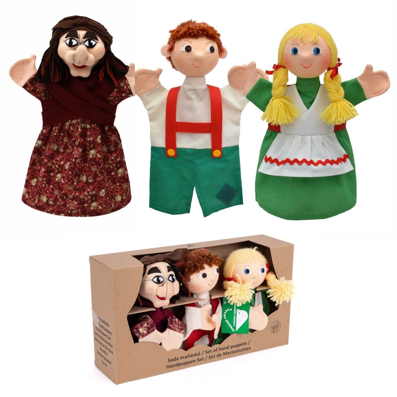 Box Handpuppen-Set Hänsl und Gretl – Märchenhaftes Puppentheater für Kinder von munabo