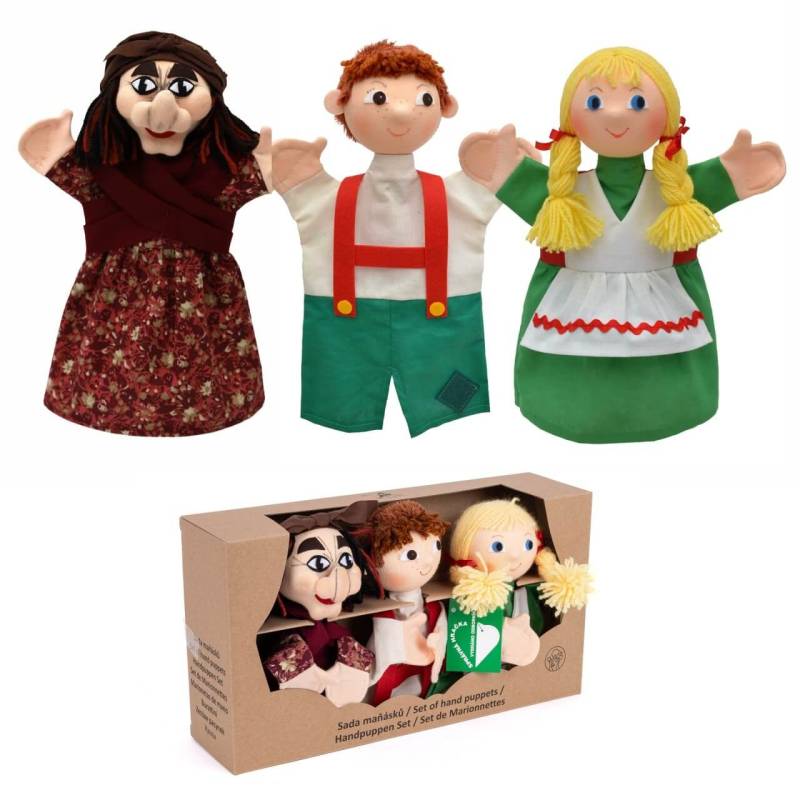 Box Handpuppen-Set Hänsl und Gretl – Märchenhaftes Puppentheater für Kinder von munabo