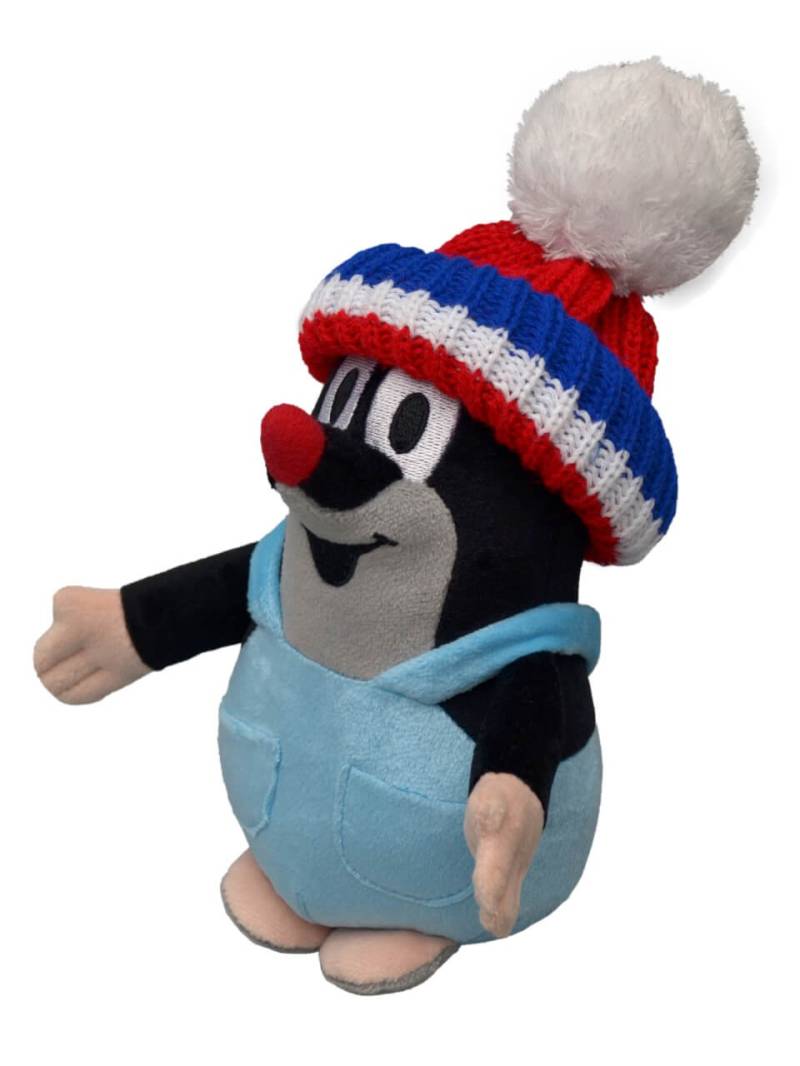 Der kleine Maulwurf Plüschfigur 20cm mit Hose und roter Trikolor-Mütze – Kuscheltier von munabo