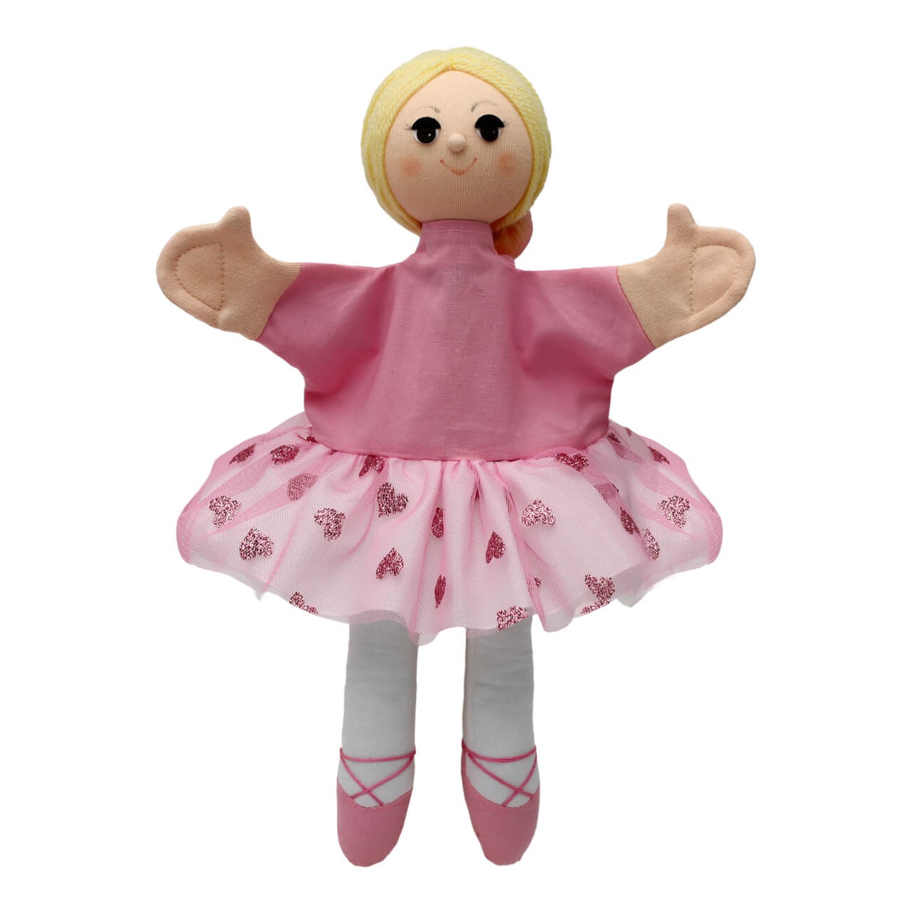 Handpuppe Ballerina Sara, mit Beinen, 32 cm – Tänzerin für das Puppentheater von munabo
