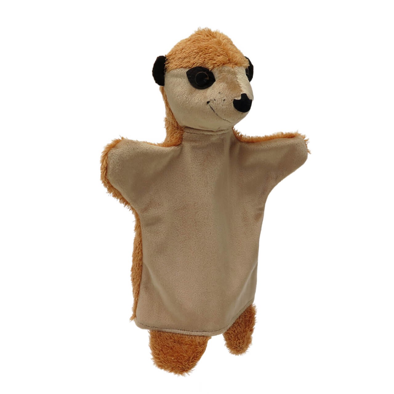 Handpuppe Erdmännchen, 27cm – plüschige Handpuppe für fantasievolles Geschichtenerzählen von munabo