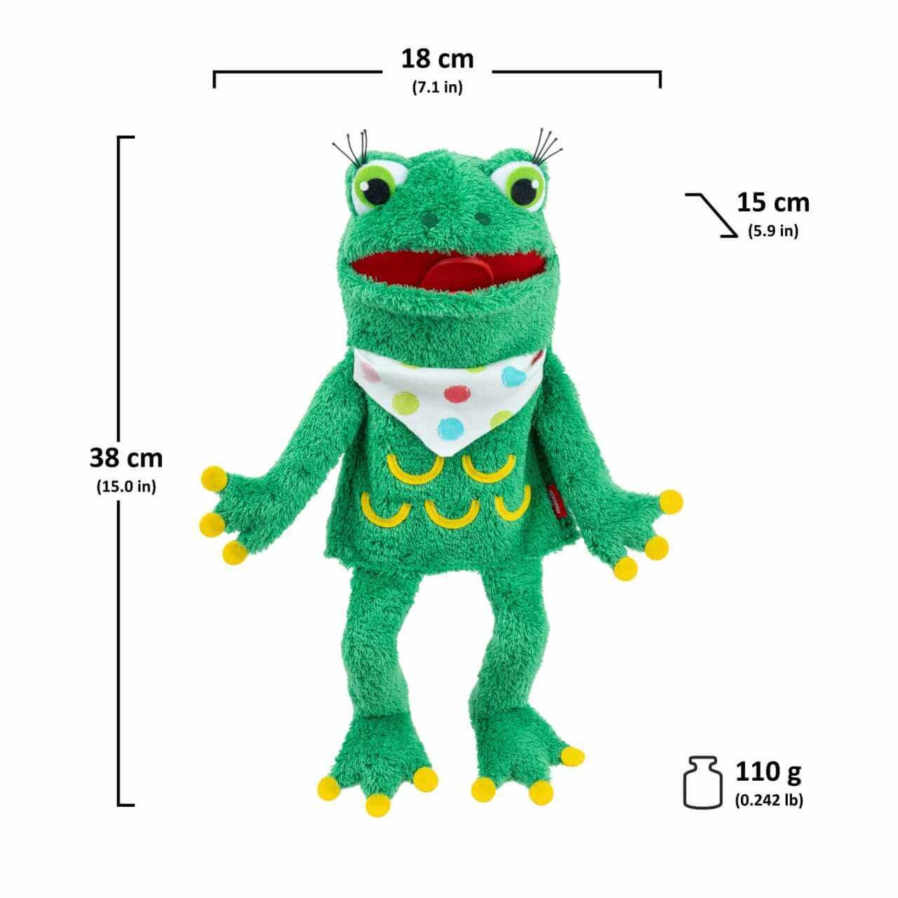 Klapper Frosch Handpuppe, Hilfsmittel für Sprachtherapie Klapper Frosch Handpuppe, Hilfsmittel für Sprachtherapie von munabo