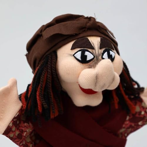 Märchenfigur Handpuppe Hexe 28 cm, Mehrfarbig, für Kasperletheater von munabo