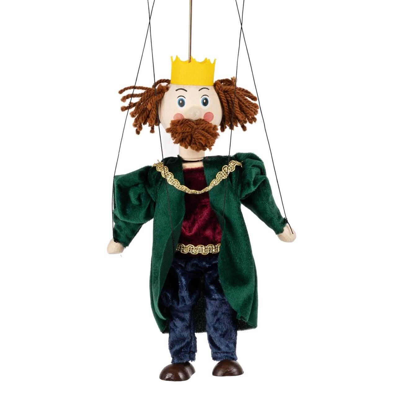 Marionette König 20 cm, Holz-Marionette, Dekoartikel von munabo