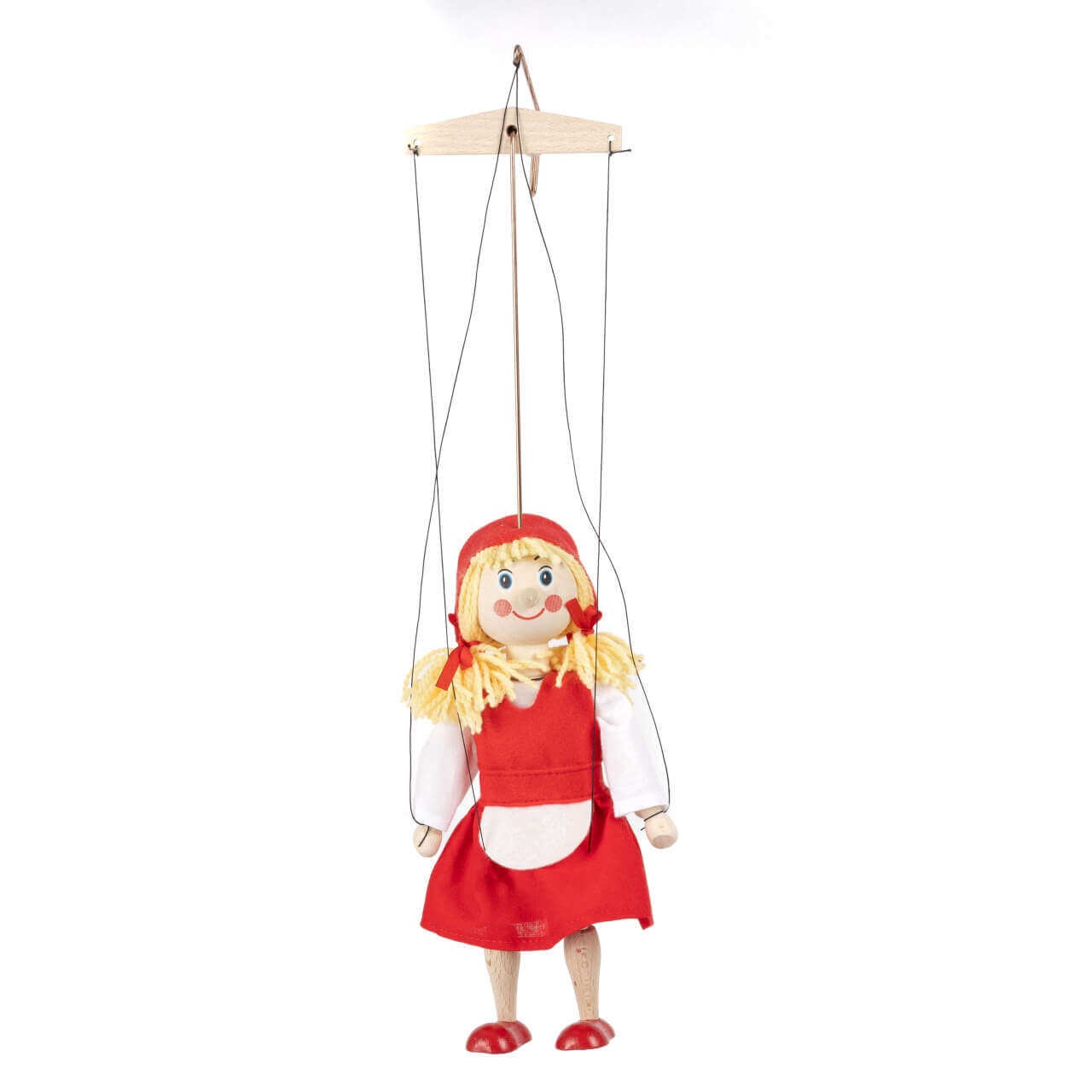Marionette Rotkäppchen 20 cm, Holz-Marionette, Dekoartikel von munabo