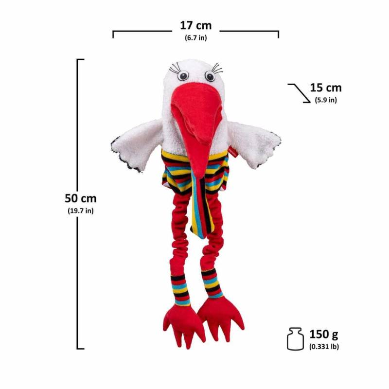 Storch Klapper Handpuppe, Sprachtherapie Hilfsmittel von munabo