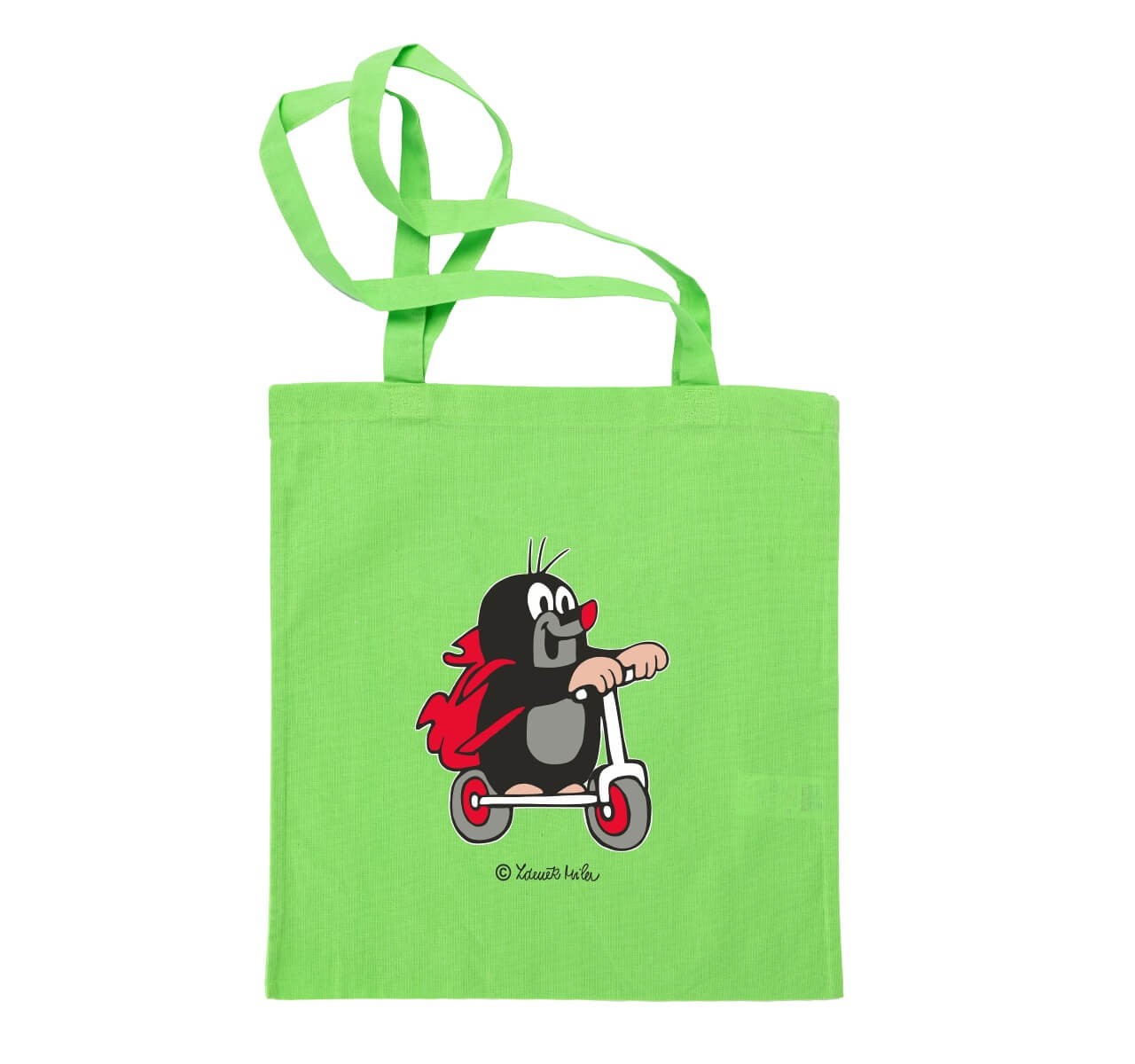 Tasche der kleine Maulwurf mit Roller in grün Tasche der kleine Maulwurf mit Roller in grün von munabo