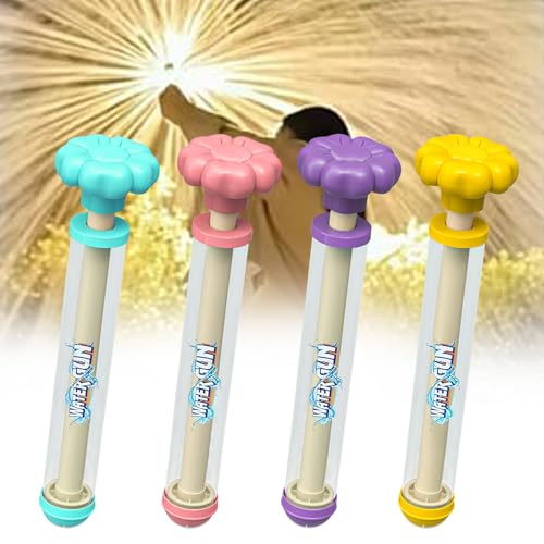 Mix 4PCS Feuerwerk Wasserpistole - Romantisches Feuerwerk Wasserspritzpistole für Paare, 3 Sprühmodi (Feuerwerk/Lüfter/Jet), große Reichweite bis zu 7 Fuß, Hochdruck-Wasserpistole, Sommer-Pool von muoyid