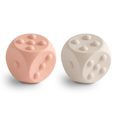mushie Drückspielzeug Würfel 2 Stück Blush/Shifting Sands mushie Drückspielzeug Würfel 2 Stück Blush/Shifting Sands von mushie