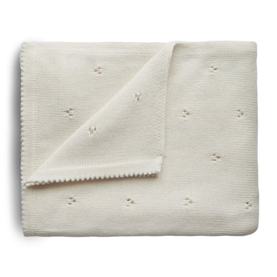 mushie Strickdecke Pointelle Ivory 80 x 100 cm mushie Strickdecke Pointelle Ivory 80 x 100 cm von mushie