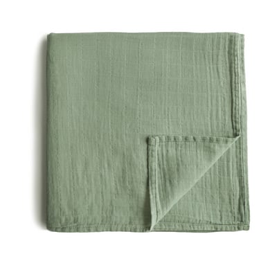 mushie Wickeltuch Musselin Sage120 x120 cm von mushie
