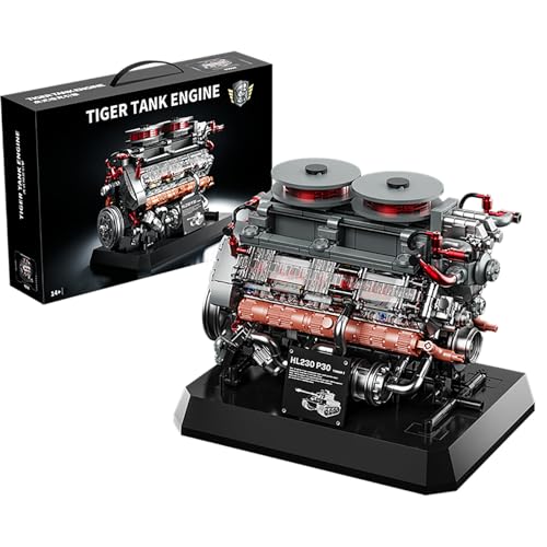 muuchuu Technik Tiger Panzer Motor Bauspielzeug, Funktionierender Militärfahrzeugmotor Erwachsene zum Bauen, MOC Mechanisch Elektrische Hobby Projekt Bausätze, Geschenke Kinder Jugendliche 14+ muuchuu Technik Tiger Panzer Motor Bauspielzeug, Funktionierender Militärfahrzeugmotor Erwachsene zum Bauen, MOC Mechanisch Elektrische Hobby Projekt Bausätze, Geschenke Kinder Jugendliche 14+ von muuchuu