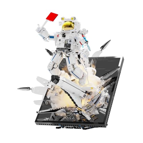 muuchuu Weltraum Astronauten Bauspielzeug für Erwachsene, Raumfahrer Spiegel Explosions Modell mit Halterung, Actionfigur Heimbüro Dekoration, Geburtstagsgeschenk für Teenager ab 14 Jahren muuchuu Weltraum Astronauten Bauspielzeug für Erwachsene, Raumfahrer Spiegel Explosions Modell mit Halterung, Actionfigur Heimbüro Dekoration, Geburtstagsgeschenk für Teenager ab 14 Jahren von muuchuu