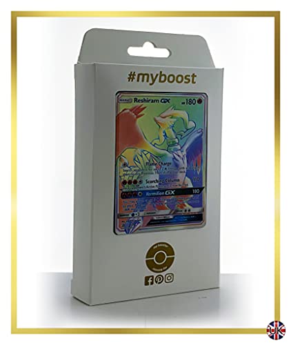Reshiram-GX 71/70 Arc en Ciel Secrète - #myboost X Sun & Moon 7.5 Dragon Majesty - Coffret de 10 Cartes Pokémon Aglaises von my-booster