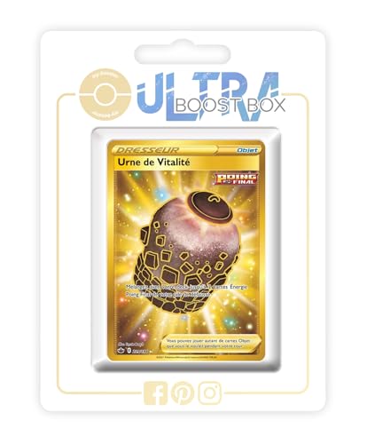 Urne de Vitalité (Urne der Vitalität) 229/198 Fokussierter-Angriff Geheimer Gold Trainer - Ultraboost X Epée et Bouclier 6 Règne de Glace - Box mit 10 französisch Pokémon-Karten von my-booster