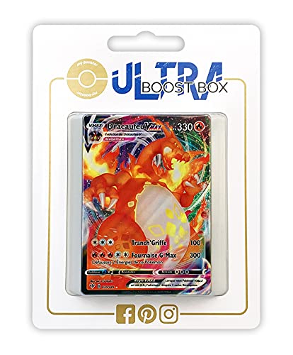 Dracaufeu VMAX (Glurak VMAX) 20/189 Full Art - Ultraboost X Epée et Bouclier 3 Ténèbres Embrasées - Box mit 10 französisch Pokémon-Karten von my-booster