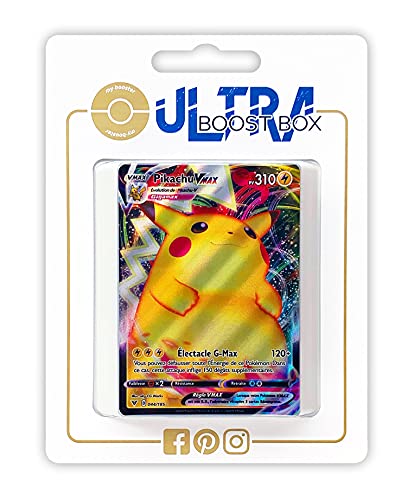 Pikachu VMAX 44/185 Full Art - Ultraboost X Epée et Bouclier 4 Voltage Éclatant - Box mit 10 französisch Pokémon-Karten Pikachu VMAX 44/185 Full Art - Ultraboost X Epée et Bouclier 4 Voltage Éclatant - Box mit 10 französisch Pokémon-Karten von my-booster