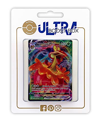 Pomdrapi VMAX (Drapfel VMAX) 19/163 - Ultraboost X Epée et Bouclier 5 Styles de Combat - Box mit 10 französisch Pokémon-Karten von my-booster