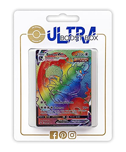 Boréas VMAX (Boreos VMAX) 209/198 Fokussierter-Angriff Geheimer Regenbogen - Ultraboost X Epée et Bouclier 6 Règne de Glace - Box mit 10 französisch Pokémon-Karten von my-booster